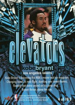 1999-00 Flair Showcase - Elevators #4E Kobe Bryant Back