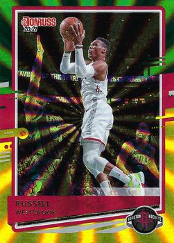 2020-21 Donruss - Holo Green and Yellow Laser #64 Russell Westbrook Front