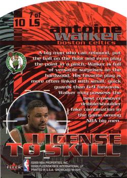 1999-00 Flair Showcase - License to Skill #7 LS Antoine Walker Back