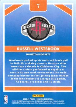 2020-21 Donruss - Craftsmen #1 Russell Westbrook Back