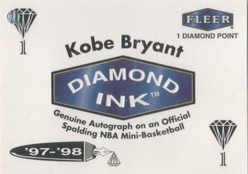 1997-98 Fleer - Diamond Ink 1 Point #NNO Kobe Bryant Front