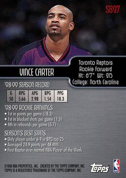 1999-00 Topps - Season's Best #SB27 Vince Carter Back