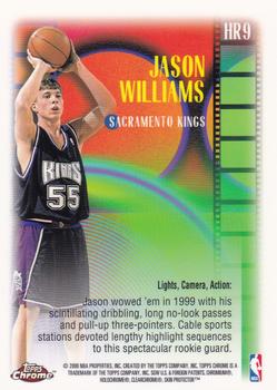 1999-00 Topps Chrome - Highlight Reels #HR9 Jason Williams Back