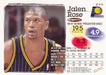 1997-98 Hoops #249 Jalen Rose Back