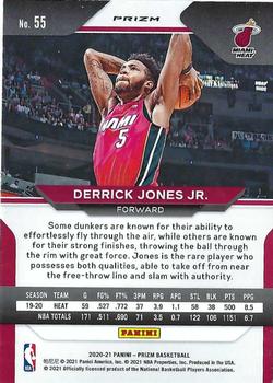 2020-21 Panini Prizm - Pink Ice Prizms #55 Derrick Jones Jr. Back