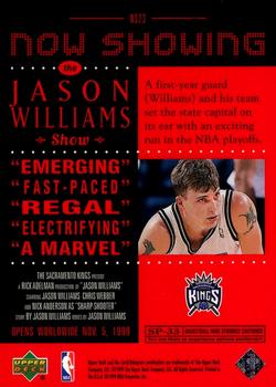 1999-00 Upper Deck - Now Showing #NS23 Jason Williams Back