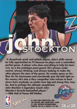 1997-98 Hoops - Talkin' Hoops #26 John Stockton Back