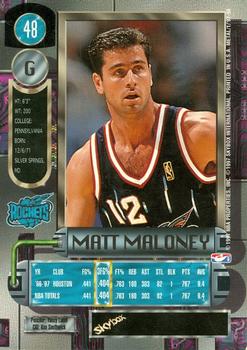 1997-98 Metal Universe #48 Matt Maloney Back