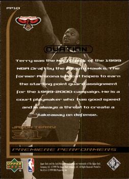 1999-00 Upper Deck Ovation - Premiere Performers #PP10 Jason Terry Back