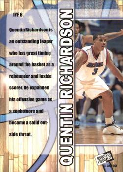 2000 Press Pass - In Your Face #IF6 Quentin Richardson Back