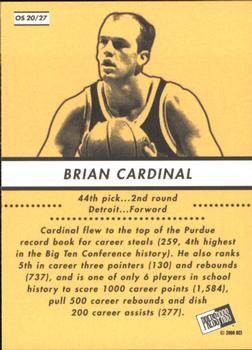 2000 Press Pass SE - Old School #OS20 Brian Cardinal Back