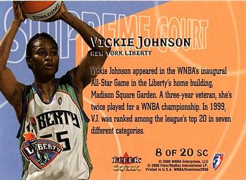 2000 SkyBox Dominion WNBA - Supreme Court #8 SC Vickie Johnson Back
