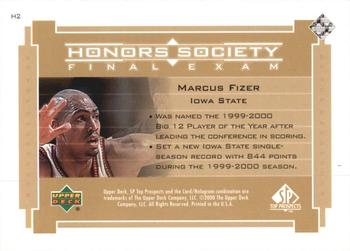 2000 SP Top Prospects - Honors Society #H2 Marcus Fizer Back