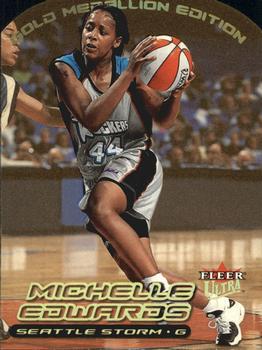 2000 Ultra WNBA - Gold Medallion #62G Michelle Edwards Front