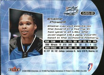 2000 Ultra WNBA - Gold Medallion #121G Elaine Powell Back