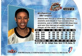 2000 Ultra WNBA - Gold Medallion #127G Edwina Brown Back