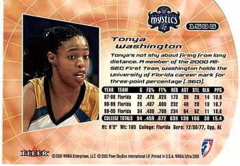 2000 Ultra WNBA - Gold Medallion #150G Tonya Washington Back