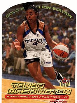 2000 Ultra WNBA - Gold Medallion #150G Tonya Washington Front
