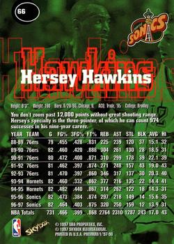 1997-98 SkyBox Premium #66 Hersey Hawkins Back