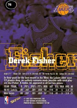 1997-98 SkyBox Premium #76 Derek Fisher Back