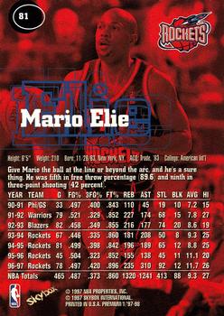 1997-98 SkyBox Premium #81 Mario Elie Back