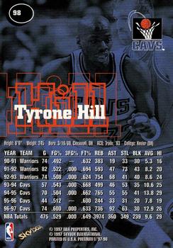 1997-98 SkyBox Premium #98 Tyrone Hill Back