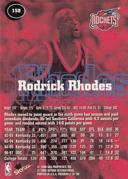 1997-98 SkyBox Premium #158 Rodrick Rhodes Back