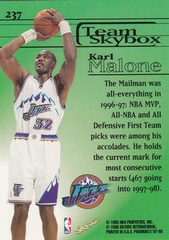 1997-98 SkyBox Premium #237 Karl Malone Back