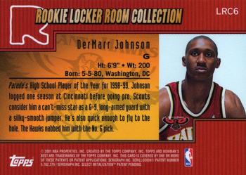 2000-01 Bowman's Best - Rookie Locker Room Collection #LRC6 DerMarr Johnson Back