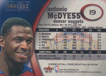 2000-01 E-X - Essential Credentials #19 Antonio McDyess Back