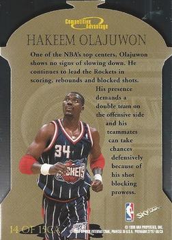 1997-98 SkyBox Premium - Competitive Advantage #14CA Hakeem Olajuwon Back