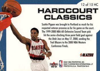 2000-01 Fleer Tradition - Hardcourt Classics #12 HC Scottie Pippen Back