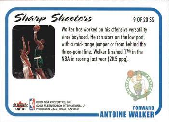 2000-01 Fleer Tradition - Sharpshooters #9 SS Antoine Walker Back