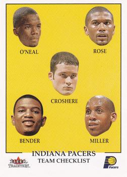 2000-01 Fleer Tradition - Stickers #NNO Indiana Pacers Front