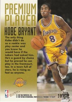 1997-98 SkyBox Premium - Premium Player #3 PP Kobe Bryant Back