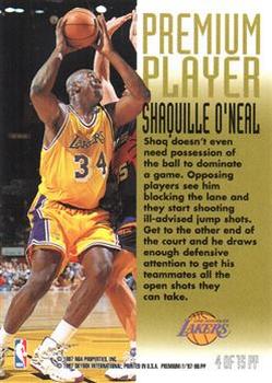1997-98 SkyBox Premium - Premium Player #4 PP Shaquille O'Neal Back
