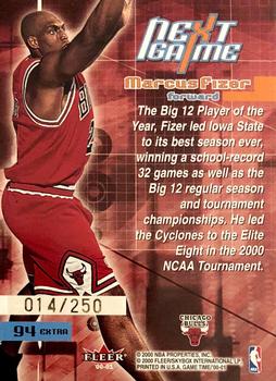 2000-01 Fleer Game Time - Extra #94 Marcus Fizer Back