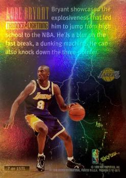 1997-98 SkyBox Premium - Thunder & Lightning #7 TL Kobe Bryant Back