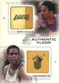 2000-01 SP Game Floor - Authentic Floor Combos #C14 Kobe Bryant / Chris Webber Front