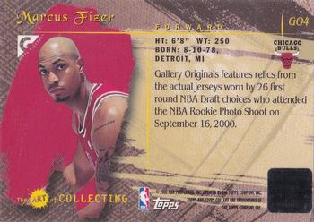 2000-01 Topps Gallery - Gallery Originals #GO4 Marcus Fizer Back