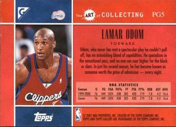 2000-01 Topps Gallery - Photo Gallery #PG5 Lamar Odom Back