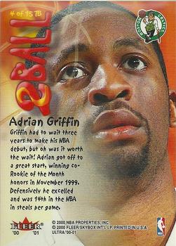 2000-01 Ultra - Two Ball #4 TB Adrian Griffin Back