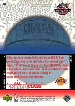 2000-01 Upper Deck - All-Star Class #AS2 Shaquille O'Neal Back