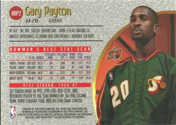 1997-98 Stadium Club - Bowman's Best Preview #BBP2 Gary Payton Back
