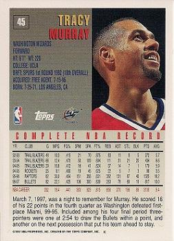1997-98 Topps #45 Tracy Murray Back