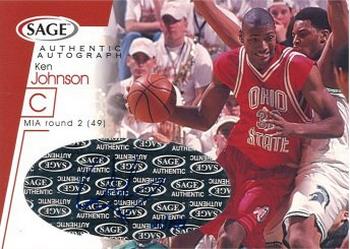 2001 SAGE - Autographs Red #A23 Ken Johnson Front