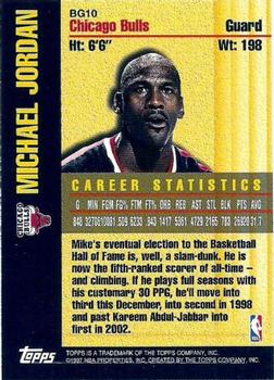 1997-98 Topps - Bound for Glory #BG10 Michael Jordan Back