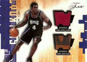 2001-02 Flair - Courting Greatness Ball and Court #NNO Chris Webber Front