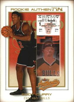 2001-02 Fleer Authentix - Second Row Parallel #134 Eddy Curry Front