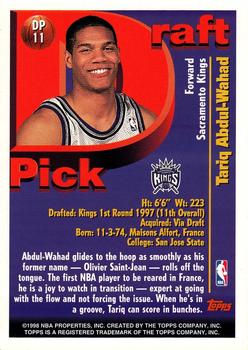 1997-98 Topps - Draft Pick Exchange #DP11 Tariq Abdul-Wahad Back